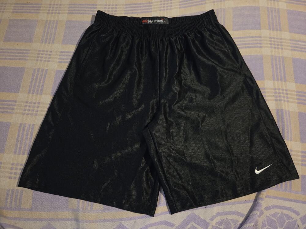 Nike Vintage Rare Dazzle Basketball Shorts Money Black Silky Soft Shiny XXL Y2k